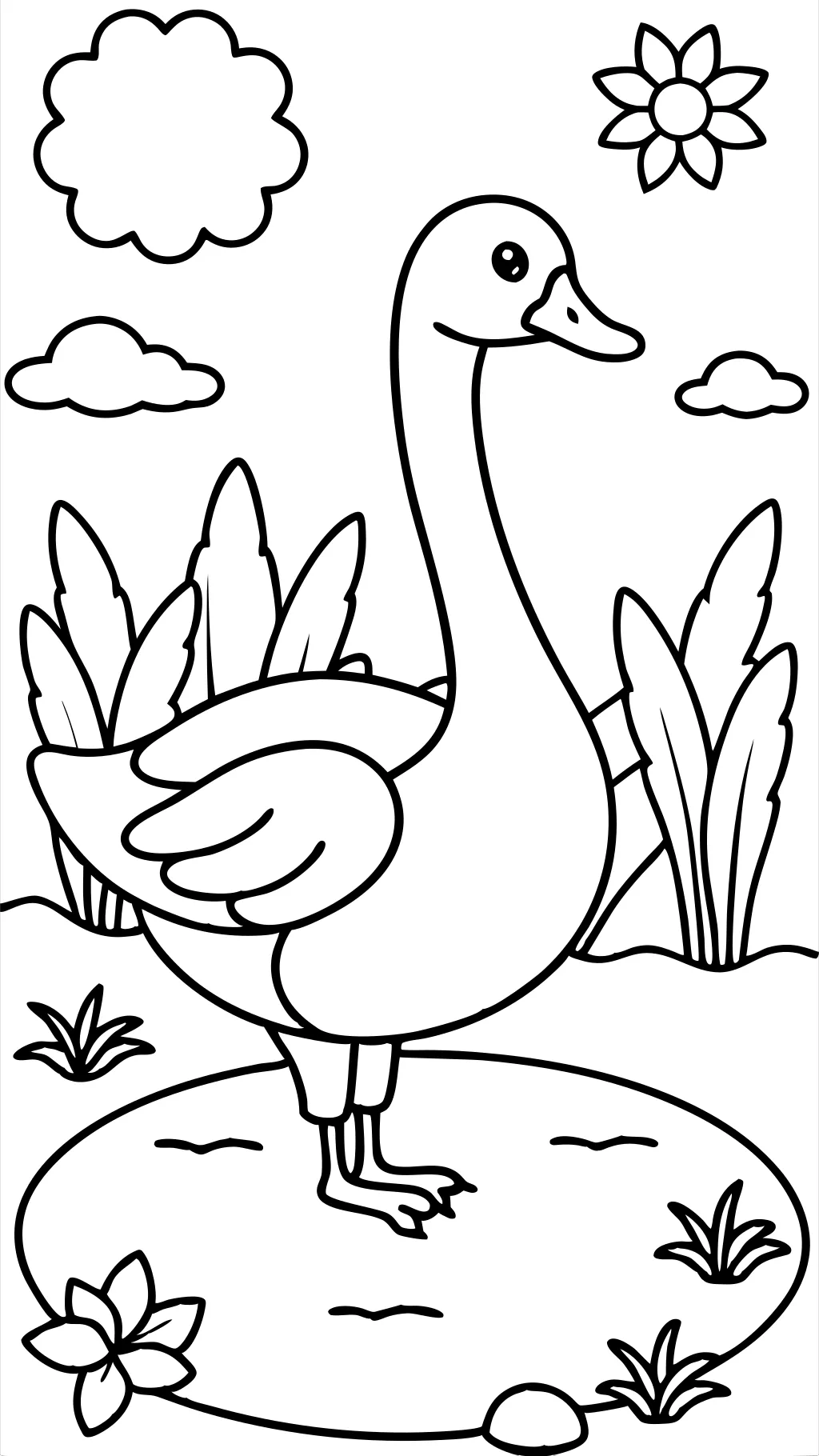 goose coloring page